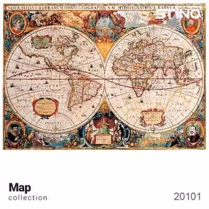 پازل شیشه ای استینو 260 تکه طرح نقشه (کد 20101)،(باجعبه)