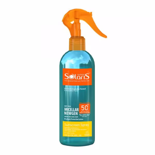 اسپری ضد آفتاب دوفاز میسلار نیوژن SPF50 سولاریس آردن (250 میل)