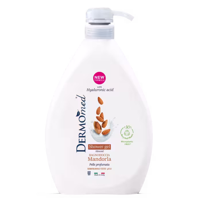 شامپوی بدن درمومد Dermomed با رایحه بادام Almond حجم 1 لیتری