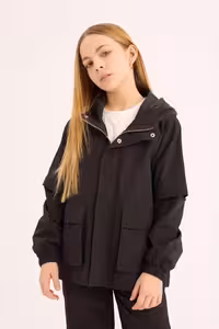 بارانی دخترانه مشکی دفکتو