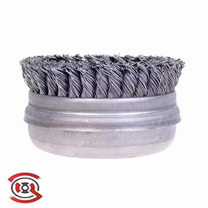 برس کاسه ای بافته 7/5 بی طوقه استیل کربلایی