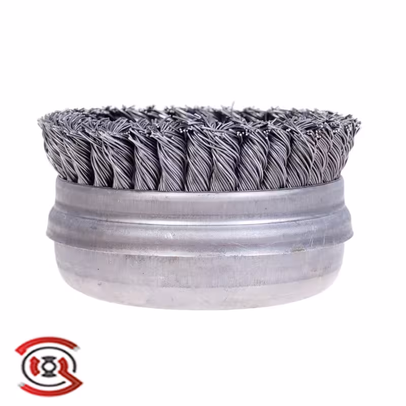 برس کاسه ای بافته 7/5 بی طوقه استیل کربلایی