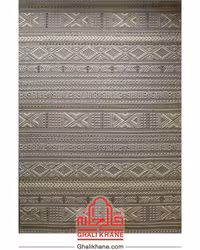 گلیم فرش ماشینی ساوین کد 7431 نقره ای