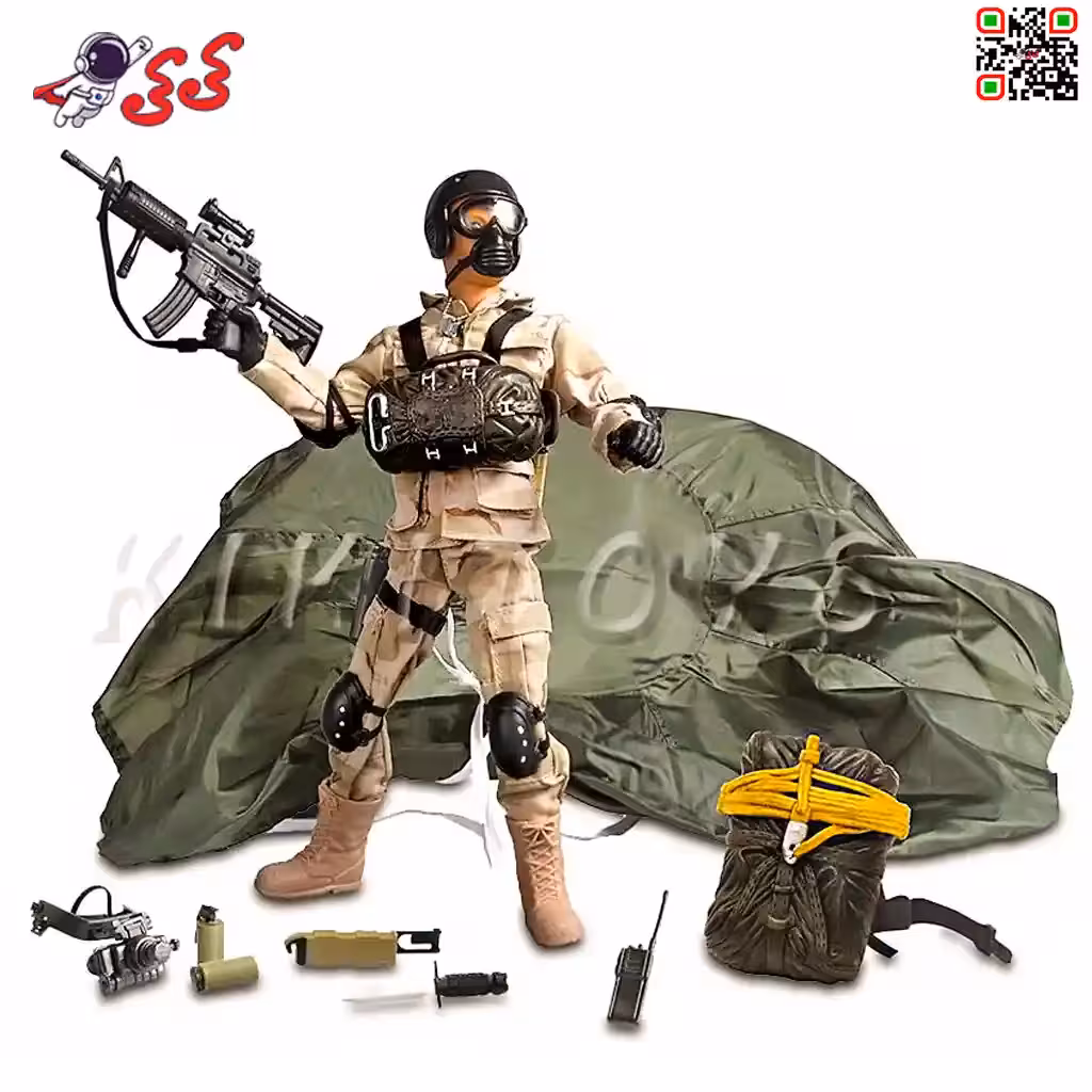 اکشن فیگور سرباز چترباز به همراه تجهیرات 90609 ام اند سی RANGER PLAYSET M C TOY