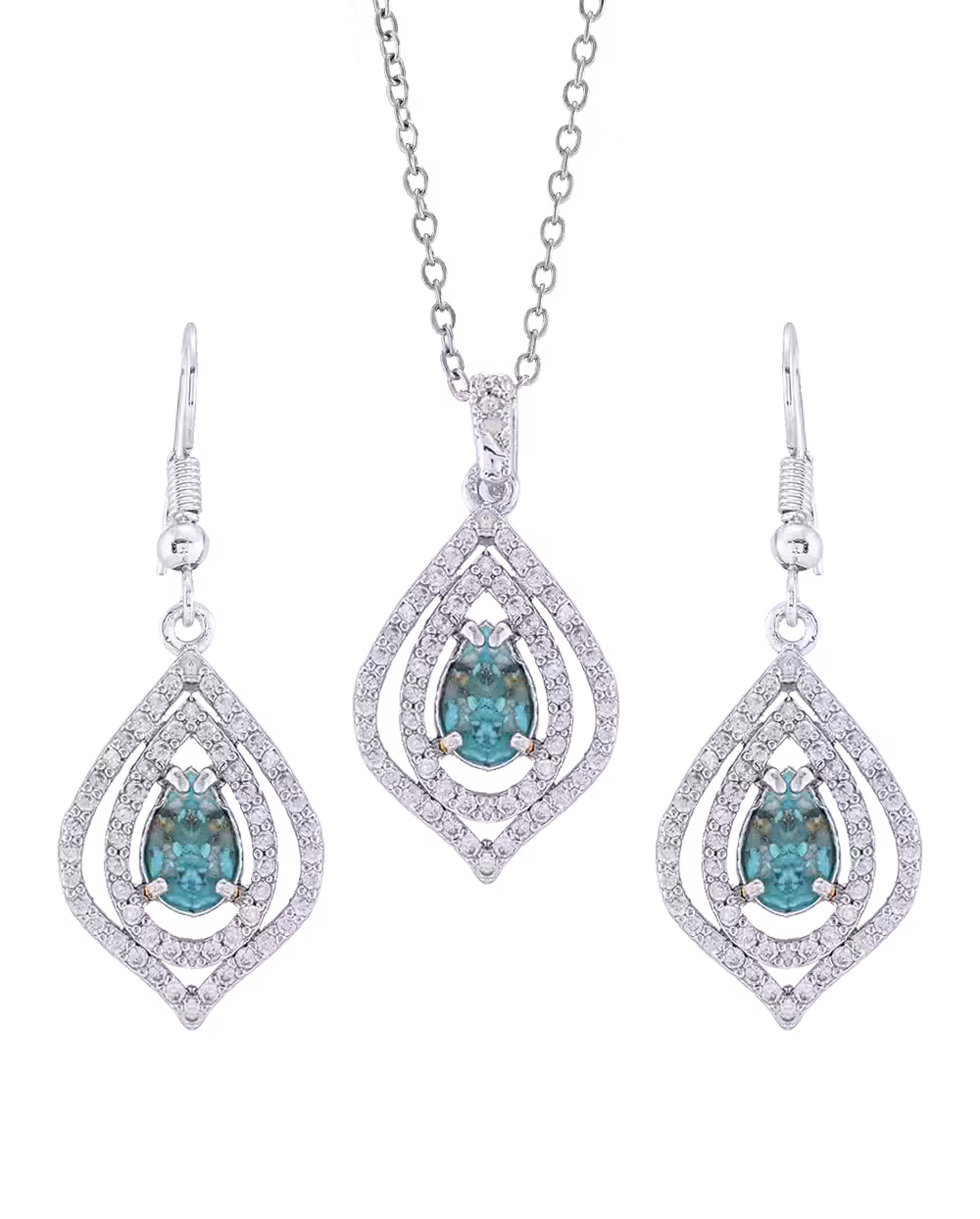 نیم ست زنانه نقره روس مدل 1496