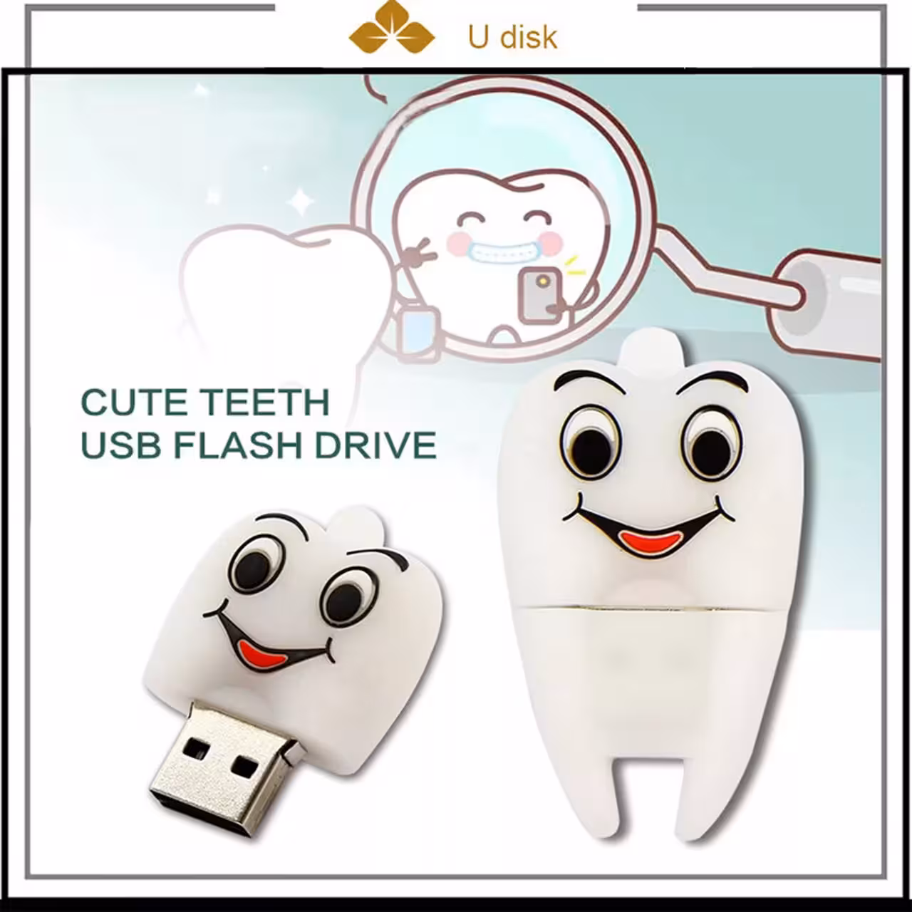 فلش مموری طرح دندان 02 مدل Ul-Tooth02 ظرفیت 64 گیگابایت