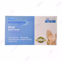دستکش وینیل واندرفول سایز L بسته 100 عددی