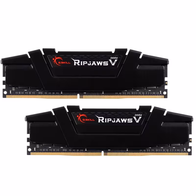 رم کامپیوتر DDR4 دو کاناله 3200 مگاهرتز CL16 جی اسکیل مدل RipjawsV ظرفیت 32 گیگابایت