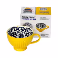 فنجان لاته خوری زرد دنی هوم کد 19