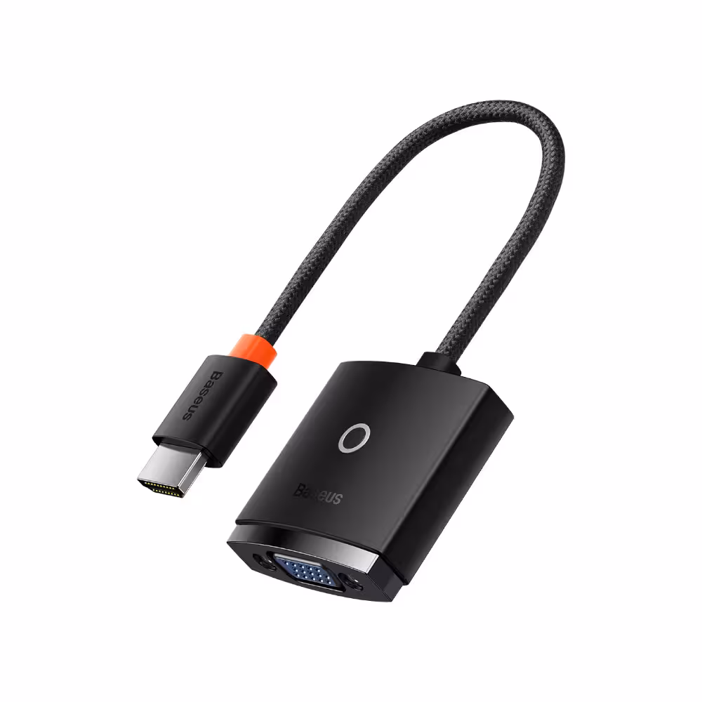 مبدل و تبدیل HDMI به VGA بیسوس مدل Baseus Lite Series Plug HDMI to VGA Adapter WKQX010001