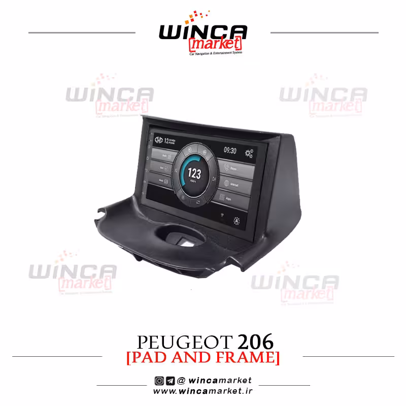 مانیتور پژو 206 اندروید فابریک سری 116 (طرح 207)