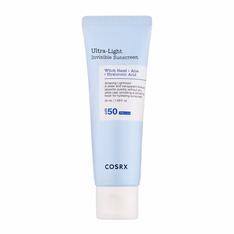 ضد آفتاب بی رنگ کوزارکس COSRX مدل اولترا لایت حجم 50ml