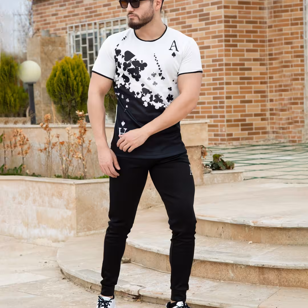 ست مردانه ست تیشرت و شلوار مردانه مدل Heart