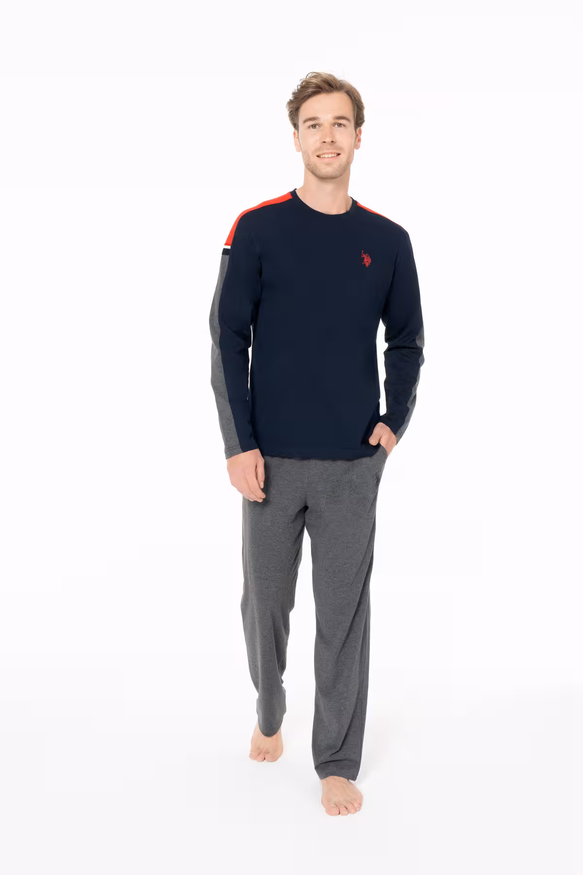 ست پیژامه مردانه مجموعه لباس خواب دوچرخه راه شبانه U.S. Polo Assn.