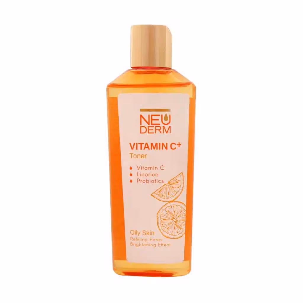 تونر پاک کننده ویتامین سی پلاس پوست چرب نئودرم 200میلی لیتر | Neuderm Vitamin C Plus Toner For Oily Skin