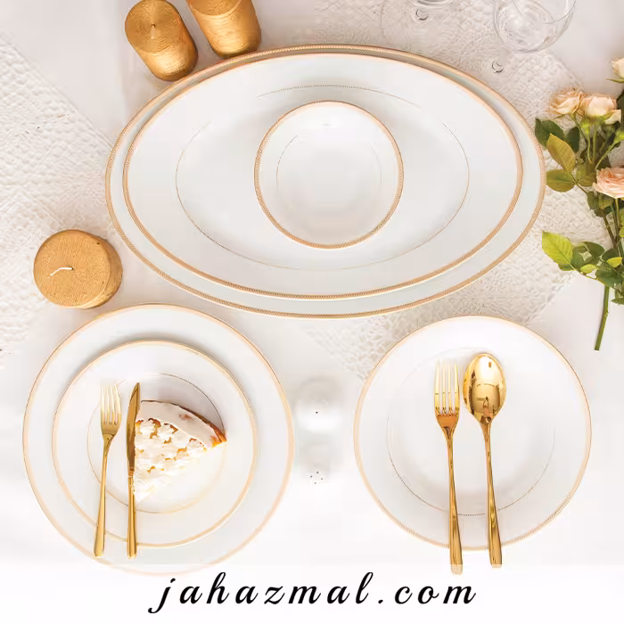 سرویس چینی زرین طرح سپینود 35 پارچه