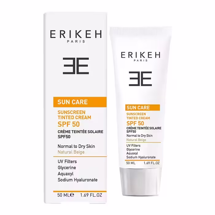 ضد آفتاب رنگی پوست خشک تا نرمال اریکه مدل Natural Beige