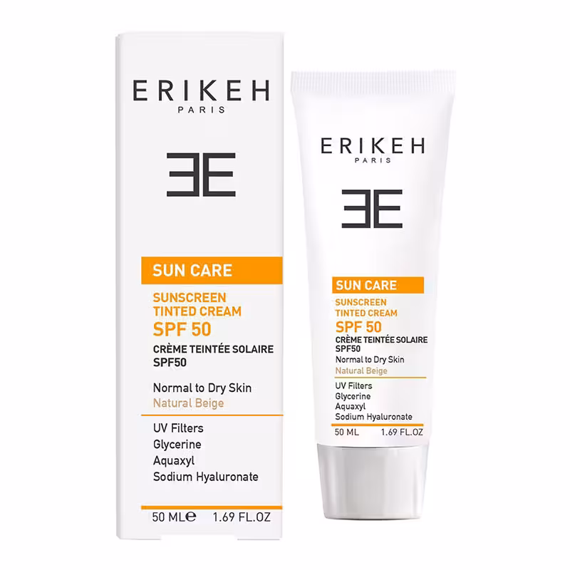 ضد آفتاب رنگی پوست خشک تا نرمال اریکه مدل Natural Beige