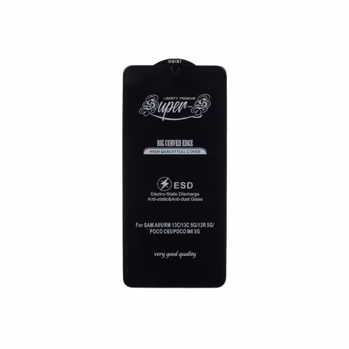 محافظ صفحه نمایش شیشه ای آنتی استاتیک مدل Samsung A05 – مشکی