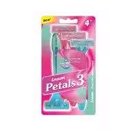 تیغ 3 لبه زنانه پتالز بسته 4 عددی لیزر مدل Laser Petals 3 4 2 Triple Razor Blister Card