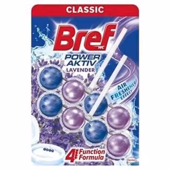 خوشبو کننده و ضدعفونی کننده برف توپی BREF LAVENDER با رایحه اسطوخودوس مخصوص توالت فرنگی 8 عددی