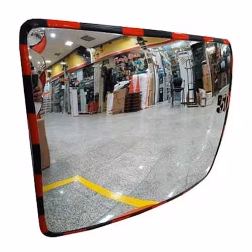 آینه محدب ترافیکی شیشه ای مستطیلی سایز 70*50 سانتی متر