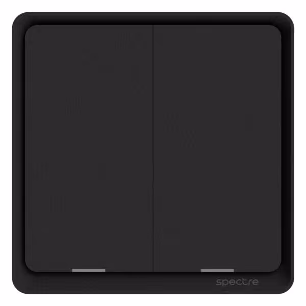 کلید روشنایی هوشمند metis – دو پل – Tuya – WiFi – L N – مشکی