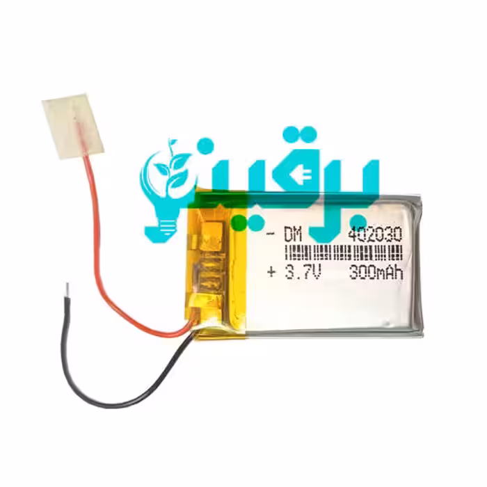 باتری لیتیوم پلیمر 3.7 ولت 300 میلی آمپر 402030