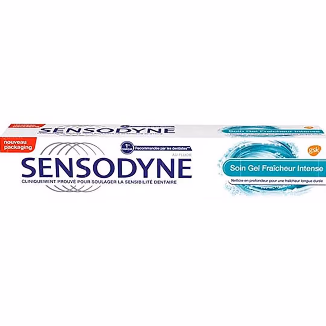 خمیردندان طراوت بخش سنسوداین 75 میلی لیتر مدل Sensodyne Soine Gel Fraicheur Inte