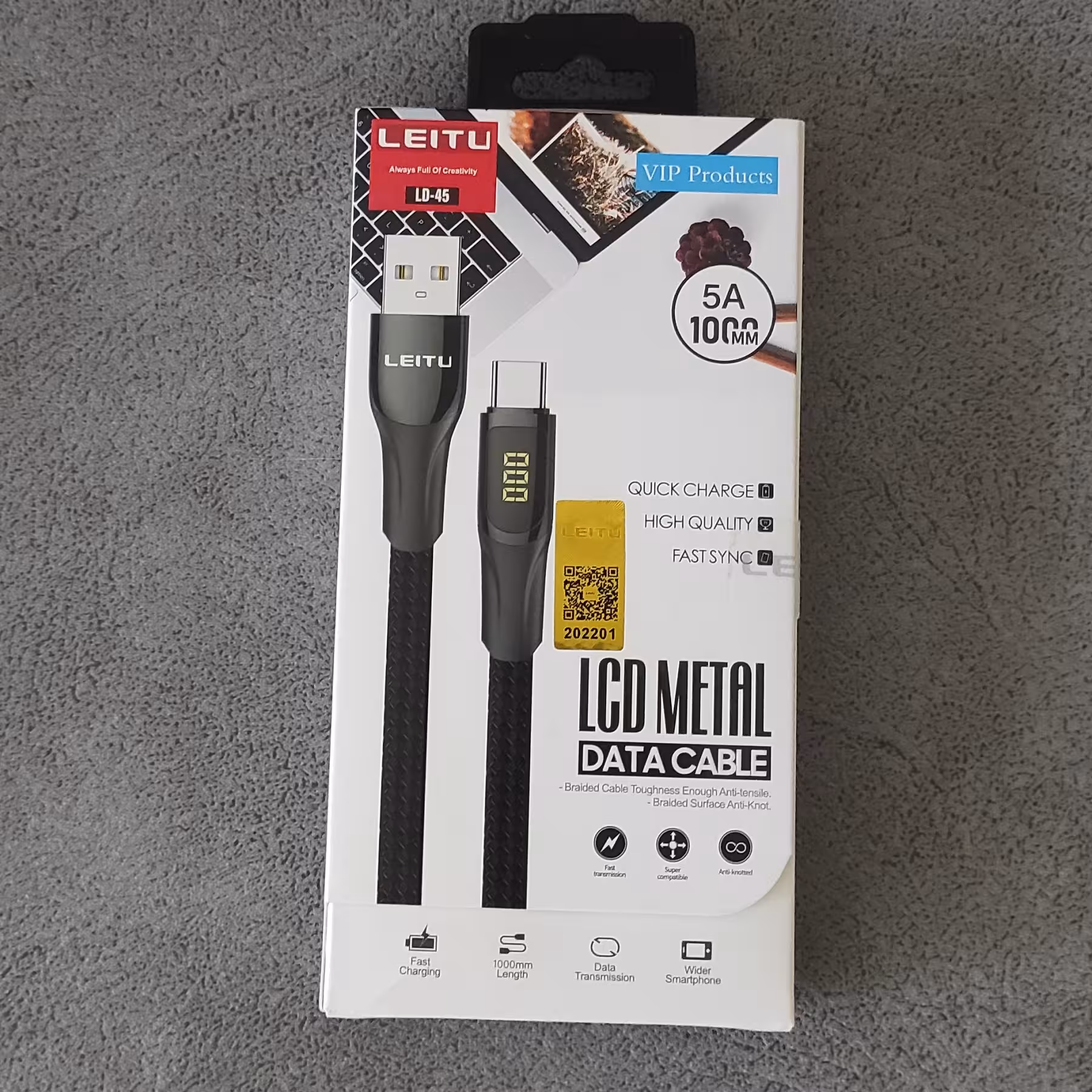 کابلLD-45 شارژر تبدیل USB به تایپ C  لیتو  