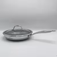 ماهیتابه تک دسته استیل کف لیزری لایف اسمایل 24 سانت