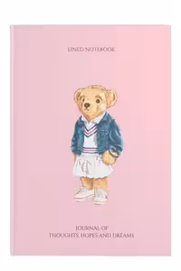 دفتر سایز a5 تدی صورتی