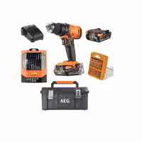 کیت دریل چکشی 18 ولت شارژی AEG مدل BSB18G4-202TBLK2