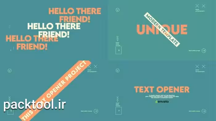 دانلود پروژه آماده پریمیر پرو اوپنر متن رنگی Text Opener - پک تول