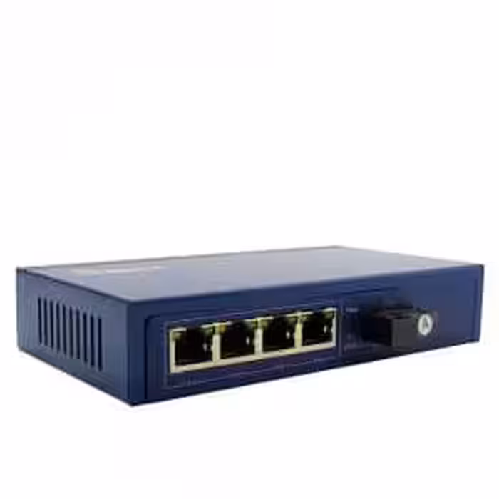 مدیا کانورتر PoE تک کور 1 پورت فیبر گیگ 4 پورت شبکه ITT-MC4368