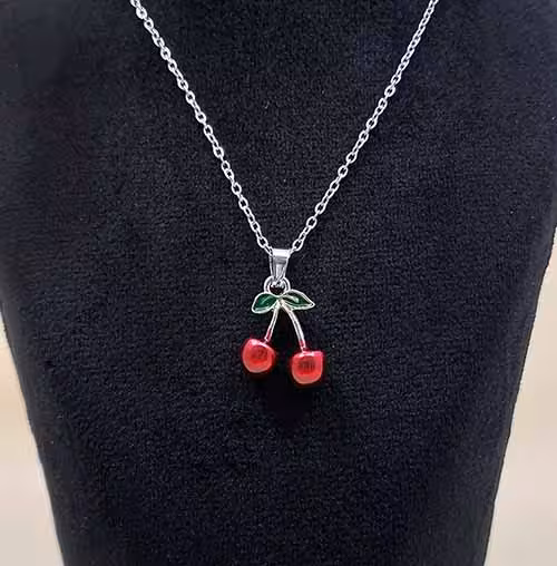 گردنبند گیلاس زنجیر استیل کد132