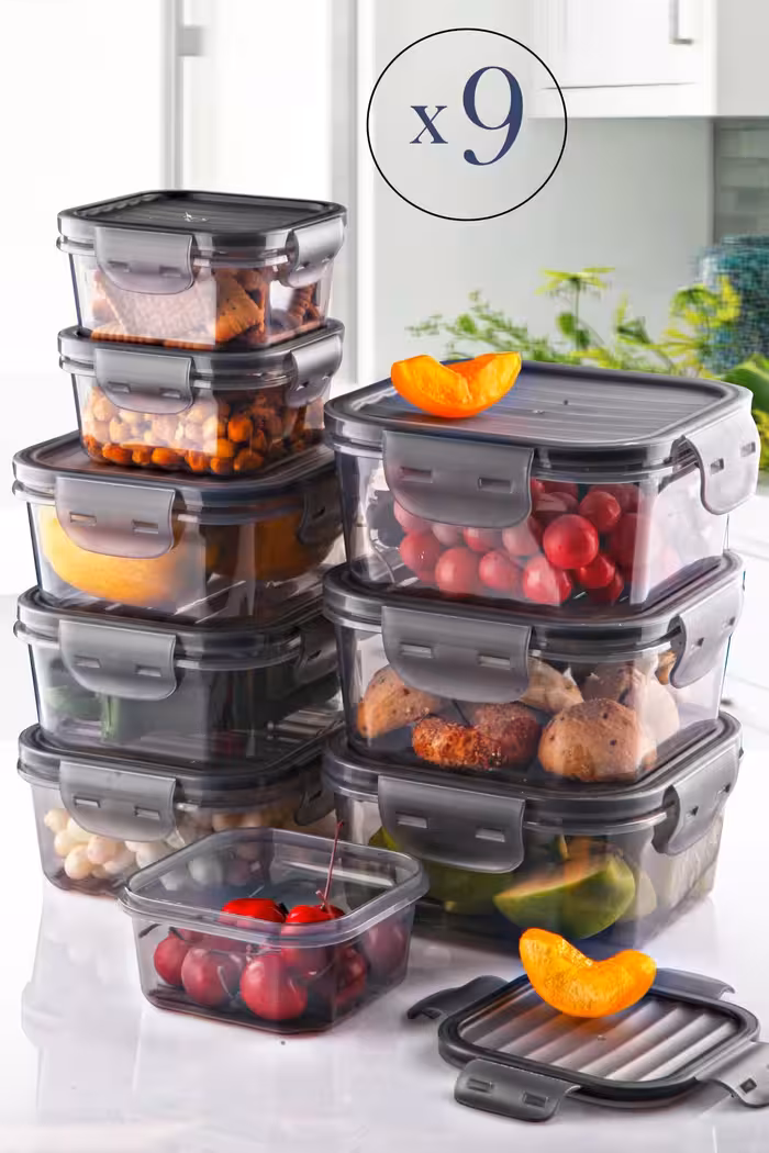 ست 9 عددی ظروف نگهداری در دار Kitchen Life کد MCH09271