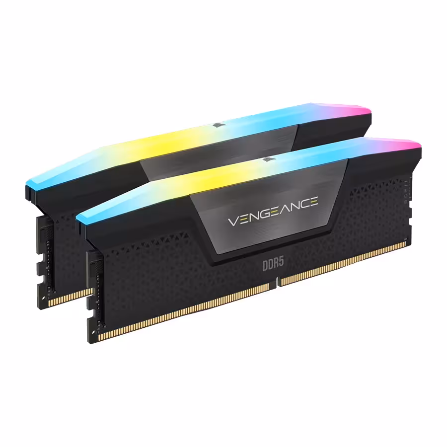 رم دسکتاپ DDR5 دو کاناله 6000 مگاهرتز CL40 کورسیر مدل VENGEANCE RGB ظرفیت 64 گیگابایت