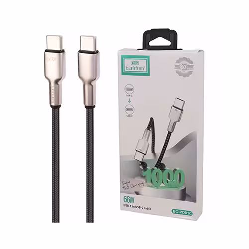 کابل تایپ سی به تایپ سی 66 وات ارلدام EC-PD01C