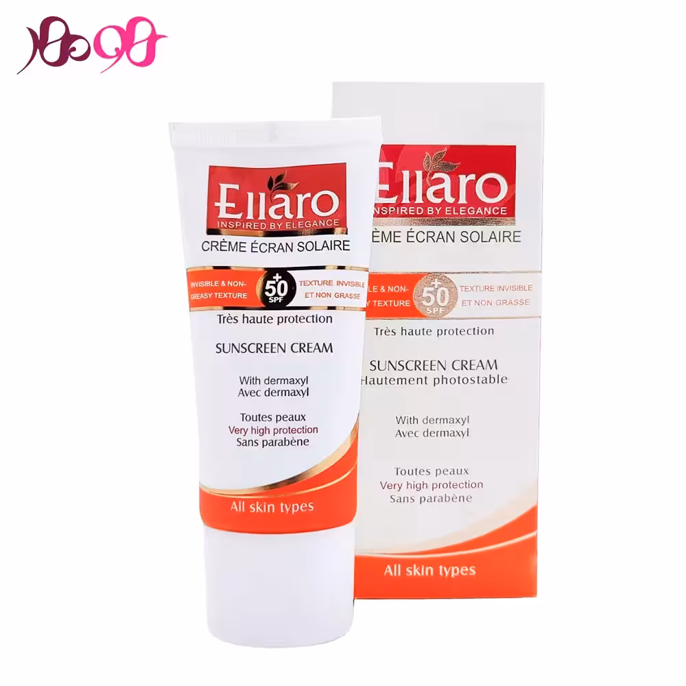 ضد آفتاب پوست چرب الارو بی رنگ Ellaro SPF50