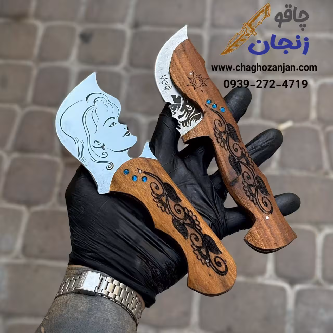 تیزی رخ و تیزی مرد بسته 2 عددی به همراه غلاف