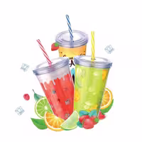 لیوان اسموتی پلاستیکی نی دار با حجم 600ml مدل Limeshake Cup برند تیتیز پلاستیک ترکیه در 3 رنگ مختلف _ شناسه کالا : AP9444