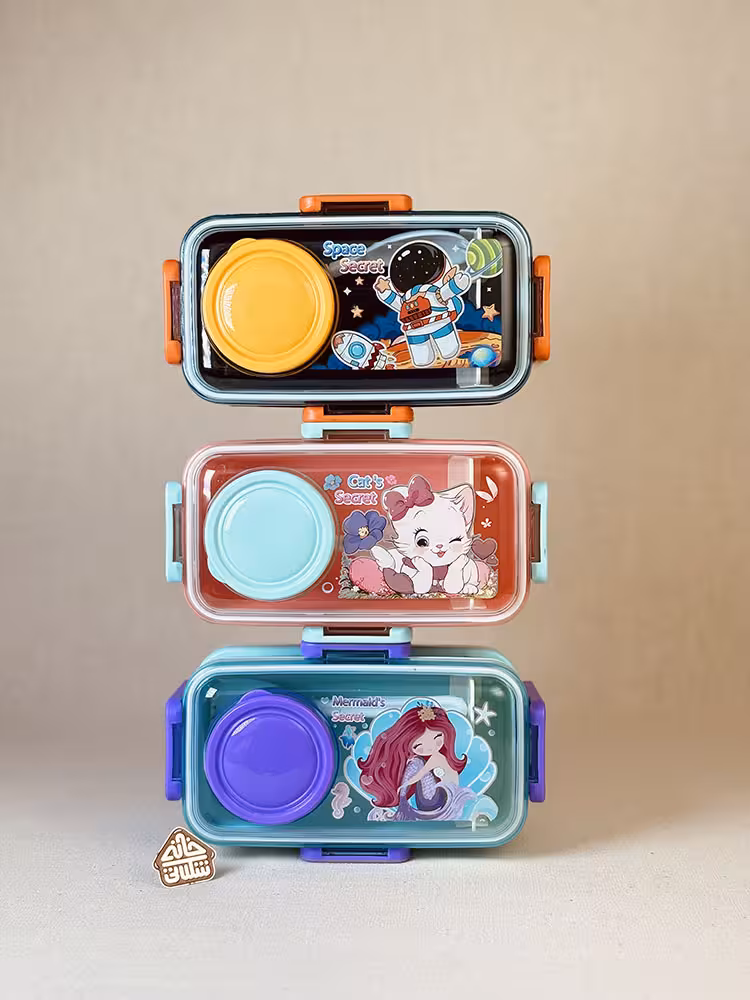 ظرف غذا فانتزی دوطبقه درب قفلی کد002777