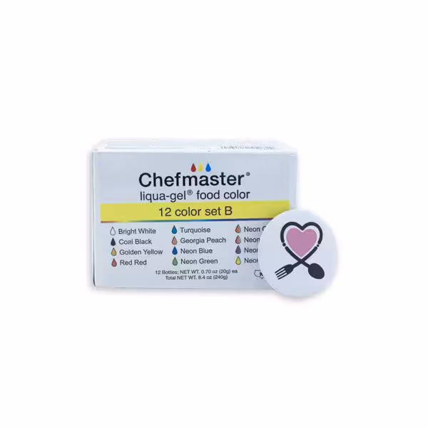 رنگ خوراکی ژله‌ای شف‌مستر – 12 رنگ نسخه B
