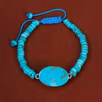 دستبند فیروزه خزامه کد 30423 - جواهری مشاهیر