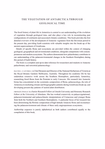 خرید و دانلود نسخه کامل کتاب The Vegetation of Antarctica through Geological Time