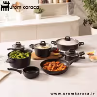 سرویس قابلمه 12 پارچه کاراجا Biogranit Blackgold مشکی طلایی