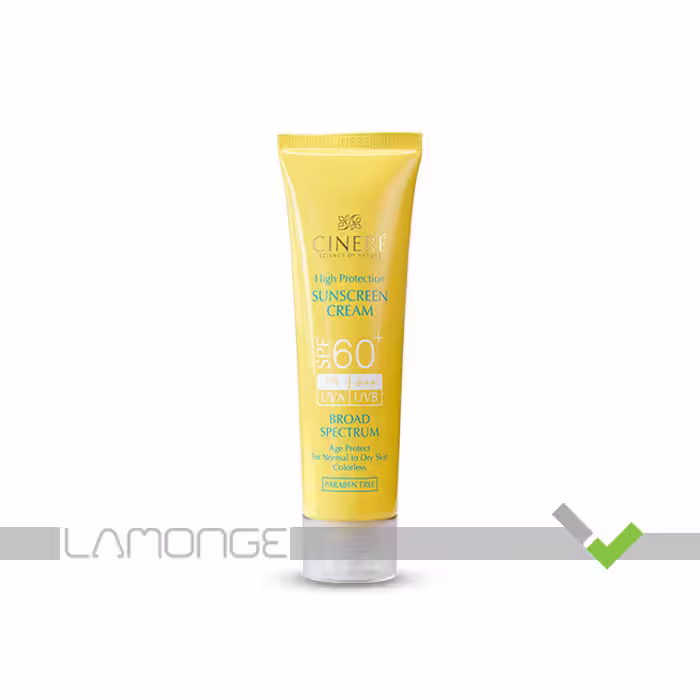 کرم ضد آفتاب SPF60 بی رنگ سینره مناسب پوست خشک و معمولی حجم 50 میلی لیتر