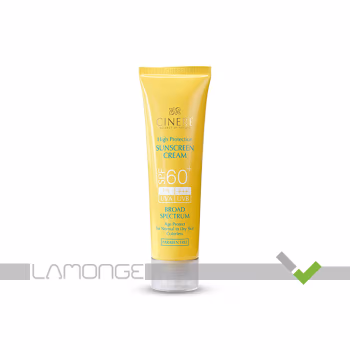 کرم ضد آفتاب SPF60 بی رنگ سینره مناسب پوست خشک و معمولی حجم 50 میلی لیتر