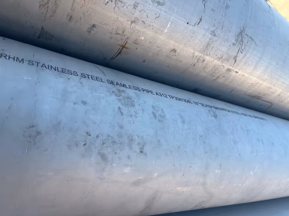 لوله 10 اینچ مانیسمان استنلس استیل  رده 10 اس از جنس SA312TP304